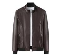 Leather Jacket Men, Motorcycle Jackets Cafe Racer Distressed Motorcycle Retro Vintage Lapel Fleece Lined Faux Fur Pu Warm Bomber Jacket Mens Men Jacket Mens Casual Jackets Outwear Pu Coat