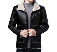 Leather Jacket Mens Black, Biker Jacket Men Brown Aviator Real Goat Skin Leather Shearling Style Vintage Bomber Flying Zip Up Bomber Jacket Mens Jacket Men Varsity Jacket Men Outwear Pu Coat