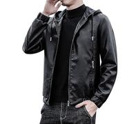 Leather Jacket Mens, Motorbike Jackets Brown Aviator Real Goat Skin Leather Shearling Style Vintage Bomber Flying Zip Up Mens Bomber Jackets Uk Mens Jacket Mens Lightweight Jacket Outwear Pu Coat