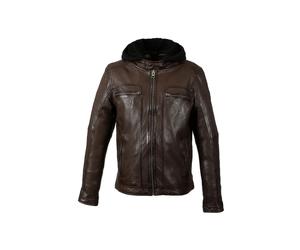 Leather jacket Oakwood Drink Marron S
