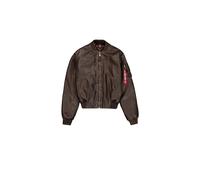 Leather jacket woman Alpha Industries MA-1 FL Vintage Marron XS