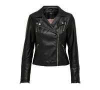 Only Womenss Gemma Faux Leather Biker Jacket in Black - Size 8 UK