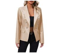 Leather Jacket Women, Long Sleeves Zip Up Biker Classic Brando Moto Ladies Jacket Soft Multi Zip Coat Outwear Pu Leather Jacket Motorbike Jackets Women's Biker Jackets Spring and Autumn Coat