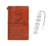 Leather Journal Daughter Son Gift from Mum, Diary Journal 18th Birthday Gifts, Personalized Engraved Travel Diary Sketchbook with Love Leaf Bookmark (Style 2)