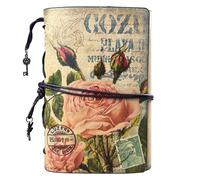 Leather Journal for Women, Refillable Travelers Notebook Antique Handmade Journals for Writing Art Sketchbook Travel Diary Luxury Gifts for Birthday Thanksgiving 90 Sheets A6(5.2"x7.3"Vintage Rose)