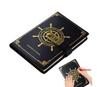Leather Journal for Writing and Notes | With Code Lock Marine Theme Paper and Pen Compartment, Diary with Secure Closure, for Children Girls Teenagers Adults Home Office School and Travel