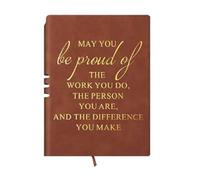 Leather Journal Notebook Motivational Journal Notepads Travel Notebook 100Sheets Lined for Employee Appreciation Present Planner