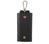 Leather Key Case Wallet with Key Fob for Men and Women School Office Waist Belt 16 x 6 cm, black, see description, See description