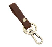 Leather Keychain - Belt Buckle Clip Keychain Keychain DIY Handmade | Engraved Keychain for Car Motorcycle House Keys, k017 small brown, Se référer au descriptif, Refer to description