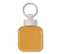 Leather Keychain Case Compatible with Tile Mate Tracker 2022 2024, Anti-Scratch Finder Full Protective Cover for Life360 Mate Tracker, Tile Keychain for Keys, Pets, Bags(Yellow)