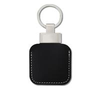 Leather Keychain Case Compatible with Tile Mate Tracker 2022 2024, Anti-Scratch Finder Full Protective Cover for Life360 Mate Tracker, Tile Keychain for Keys, Pets, Bags(Black)