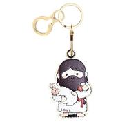 Leather Keychain Holder Case Compatible with AirTag,Cute Protective Cover with Keyring,Anti-Scratch Finder GPS Tracker Case for Wallet Keys,Bag,Pets,Backpack(E)