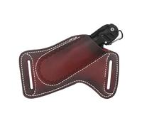 Leather Knife Sheath for Belt, Pocket Knife Pouch Knife Case Holster Belt Folding Pocket Knife Holder Compact Draw Knifes Carrier for EDC Tools Men Gift (Dark Brown)