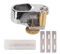 Leather Lace Cutter Ring Type Fast Cutting Brass Material Leathercraft Hand Cutter for DIY Craft Project Leather Working Tool Silver 5cm 3 Blades Included