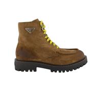Leather Lace-Up Boots - male - Prada - Lace-up Boots - Brown - 8 1/2 UK - Shoes 8 1/2 UK