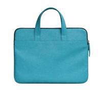 Leather Laptop Bag for 14-inch MacBook Pro M1-M5 Handmade Full-Grain Leather Sleeve with Handles Slim Protective Carry Case (Turquoise)