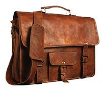 leather laptop bag messenger bags genuine leather handmade mac book bags use at school office executive bags for men's and womes's