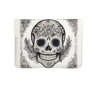 Leather Laptop Sleeve Case Slim Lightweight Protective 13in Mexican Skull Print PU Notebook Sleeve