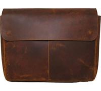 Leather Laptop Sleeve for Men - Portfolio Bag - Spacious, Handmade Strapless Design - Distressed Full Grain Buffalo Leather Folder Holder - Perfect for 13" 14" 15” Laptops & Tablets