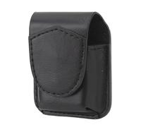 Leather Lighter Pouch, PU Leather for Zippo Lighter Case Holder with Pocket Belt Loop, Anti Scratch Lighter Holder Protective Storage Case for Outdoor (Black)