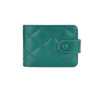 Leather Lipstick BagWith Mirror Lipstick Pouch Snap Button Small Change Storage Case(Green)