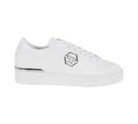 Leather Lo-Top Sneaker Hexagon - male - Philipp Plein - Sneakers - White - 12 UK - Shoes 12 UK