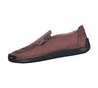 Leather Loafers Shoes for Men, Solid Color Soft Bottom Skin Shoes Non Slip Lightweight Walking Shoe Flat Bottom Casual Sneaker Outdoor Driving Footwear Waterproof Trekking Shoe Red