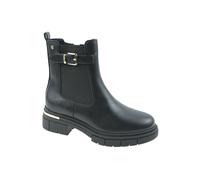 Leather Look Ankle Boots Women s.Oliver Chelsea Noir 39