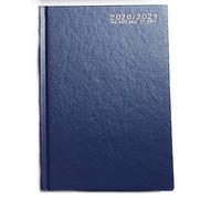 Leather Look Hard Back Academic Diary Mid Year August 2020-July 2021 A5 Day to a Page 4 Colours (NAVY)