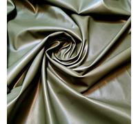 Leather Look Matt PVC Spandex Latex Stretch Dress/Craft Fabric 58" - 150cm Wide Sold As 1 Meter Pre - Cut Lengths (Khaki Green)