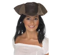 Leather Look Pirate Hat