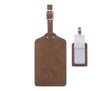 Leather Luggage Tags - Name ID Labels with Privacy Protection | Anti-Loss Luggage Tags for Suitcases | Portable Humanised Hole Design Labels for Travel Cruise Flight Builders Women Women