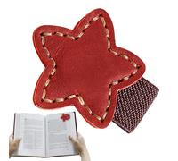 Leather Magnetic Bookmark,Leather Magnetic Bookmark,Five-Pointed Star Paper Holder | Retro Handmade Magnetic Book Page Holder, Bookmark Clips for Library Lovers Readers