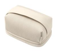 Leather Makeup Bag Large Double Layer, Makeup Organizer Bag with Brush Area, Portable Toiletry Case for Women, WhiteLeather Cosmetic Vanity Organizer Travel Make up Toiletry For Women
