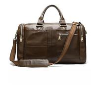 Leather Man Duffel Bag Big Capacity Soft Leather Luggage Travel Bag Business Handbag for Men Women Weekend Bag