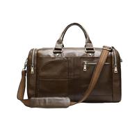 Leather Man Duffel Bag Big Capacity Soft Leather Luggage Travel Bag Business Handbag for Men Women Weekend Bag