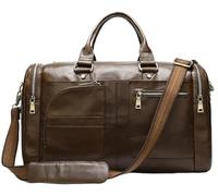 Leather Man Duffel Bag Big Capacity Soft Leather Luggage Travel Bag Business Handbag for Men Women Weekend Bag