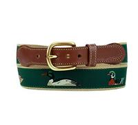 Leather Man Ltd Five Ducks Belt, Green, 42 (fits size 40 pant)