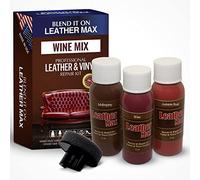 Leather Max Wine Mix Vinyl and Leather Repair Kit - for Your Furniture, Jacket, Sofa, Car Seat, Boots, Easy Instructions to Match Colors, Restore Any Material No Mixing Chart Needed