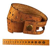 Leather Measuring Ruler - Sewing Tool, Multifunction Marker Storage Measure, Craft Ruler for Knitting, Crochet, Embroidery, Weaving | Durable Accessory in