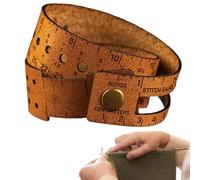 Leather Measuring Tape Measure - Wrist Ruler with Leather Band for - Hook Size Measuring Tool - for Knitting, Embroidery, Creating, Weaving, Stitching