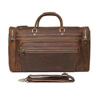 Leather Mens Travel Bag Waterproof Leather Overnight Bag for Male Hand Luggage Men Weekend Bag Business