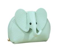 Leather Men's Wallet Cute Purse Elephant Purse Wallet Leather Purse With Wristlet Vertical Messengers (Mint Green, One Size)