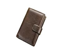 Leather Men's Wallet Wallet Trend Multi-Functional Passport Wallet(Brown)