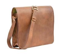 Leather Messenger 18 inch Full Grain Leather Laptop Bag Vintage Crossbody Office Satchel Travel Shoulder Bag