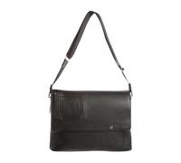 Leather Messenger Bag Laptop Black Men - male - Piquadro - Cross Body Messenger - Black - ONE SIZE - Bags ONE SIZE