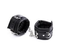 Leather Metail Soft Spong Sex Handcuffs Ankle Cuffs and Collar Drag BDSM Bondage Set Sex Toys for Couples Erotic Womens Lingerie Ankle Cuffs One Size