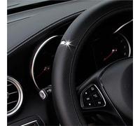 Leather Metal Strip Sporty Pop Car Without Inner Rim Steering Wheel Cover Car Accessories Fit 14.5-15 Inches Wheel Cover Protector(Red)