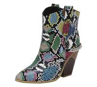 Leather Mid Calf Boots for Women UK Stylish Heeled Wide Calf Boots Waterproof Slip on Casual Shoes Comfortable Lightweight Pointed Toe Boot for Fall and Winter British Style Boot Coffee