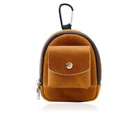 Leather Mini Backpack Keychain Medieval Pouch Keychain, Coin Organizer, Change Holder, Leather Zipper Pouch SiegYma 1Pcs for Men & Women, Brown, Women's Tote Handbags